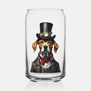 Glas mit Hundedruck