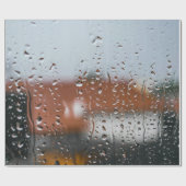 Glas mit Regentropfen Geschenkpapier (Flach)