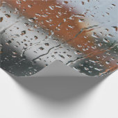 Glas mit Regentropfen Geschenkpapier (Ecke)