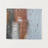 Glas mit Regentropfen Wandteppich (Vorderseite (Horizontal))