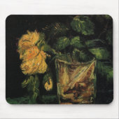 Glas mit Rose von Vincent van Gogh Mousepad (Vorne)