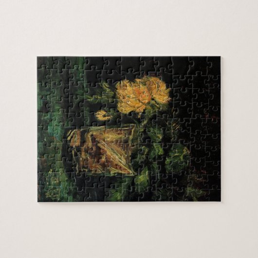 Glas mit Rose von Vincent van Gogh Puzzle (Horizontal)