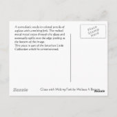 Glas mit Schmelzgabel Postkarte (Rückseite)