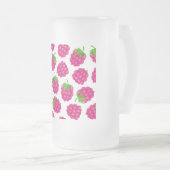 Glas mit sommerlicher Himbeerfrucht Mattglas Bierglas (VorderseiteRechts)