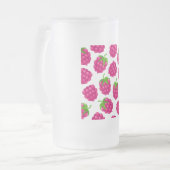 Glas mit sommerlicher Himbeerfrucht Mattglas Bierglas (Vorderseite Links)