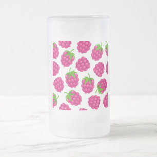 Glas mit sommerlicher Himbeerfrucht Mattglas Bierglas