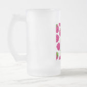 Glas mit sommerlicher Himbeerfrucht Mattglas Bierglas (Links)