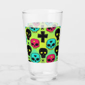 Glas mit Totenkopfmuster (Rückseite)