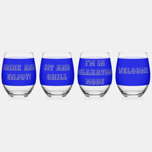 GLAS MIT WORTEN (Vorderseite)