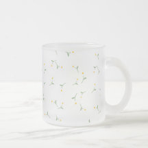 Glas-Mug mit Gänseblümchen-Blumenmotiv | Handgezei