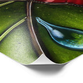 Glas-Patchwork-Kolibri-Garten-Blumenmosaik Fotodruck (Ecke)