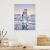 Glas Pinguin Eis Horizont Poster (Küche)
