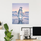 Glas Pinguin Eis Horizont Poster (Heimbüro)