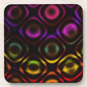 Glas | Rainbow Fraktal Art Getränkeuntersetzer (Vorderseite)