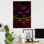 Glas | Rainbow Fraktal Art Poster (Heimbüro)
