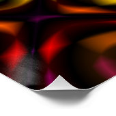 Glas | Rainbow Fraktal Art Poster (Ecke)