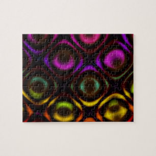Glas Rainbow Fraktal Art Puzzle