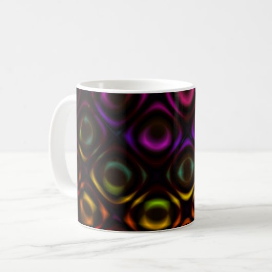 Glas | Rainbow Fraktal Art Wrap Kaffeetasse (Vorderseite Links)