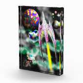 Glas-Raketen-Farbillustration Acrylblock Fotoblock (Rechts)