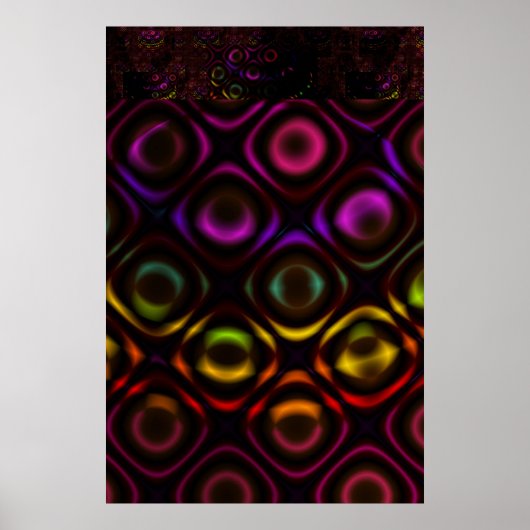 Glas | Regenbogen-Fraktal-Kunst Poster (Vorne)
