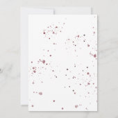 Glas Rotwein Aquarell auf weiß Einladung (Rückseite)