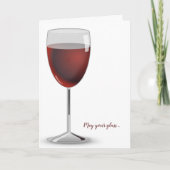 Glas Rotwein Geburtstag Karte (Vorderseite)