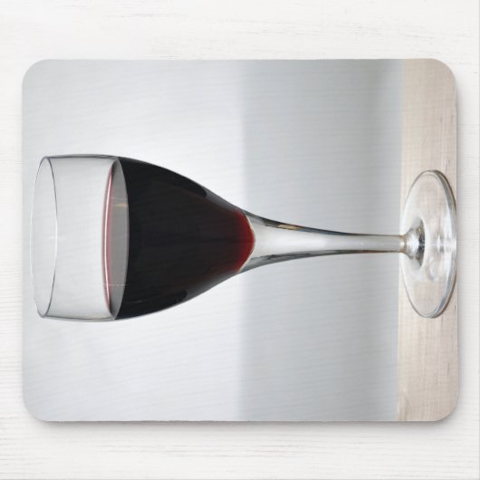 Glas Rotwein Mousepad (Vorne)