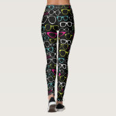 Glas-Schauspiel-gemustertes Leggings-Schwarzes Leggings (Rückseite)