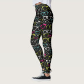 Glas-Schauspiel-gemustertes Leggings-Schwarzes Leggings (Links)