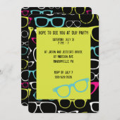 Glas-Schauspiel-lädt Limones grünes u. schwarzes Einladung (Vorne/Hinten)