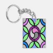 GLAS SCHLÜSSELANHÄNGER (Vorderseite links)