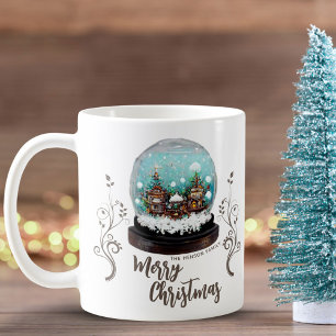 Glas-Schneeball-Winterdorf-Laub Weihnachten  Kaffeetasse