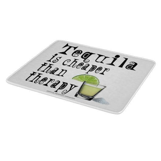 GLAS-SCHNEIBEN, TEQUILA-KÄPFER ALS THERAPIE SCHNEIDEBRETT (Ecke)