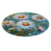 Glas Schneidbrett Daisy Floral Schneidebrett (Ecke)