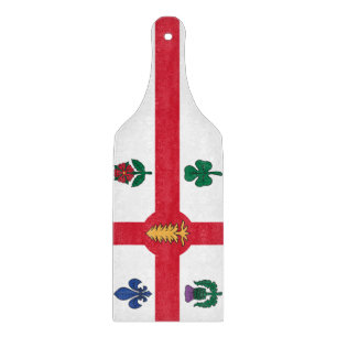 Glas-Schneidbrett-Paddel mit Flagge Montreal Schneidebrett