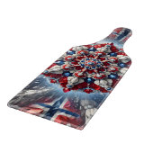 Glas-Schneidbrett-Paddel Norwegische Farben Schneidebrett (Ecke)