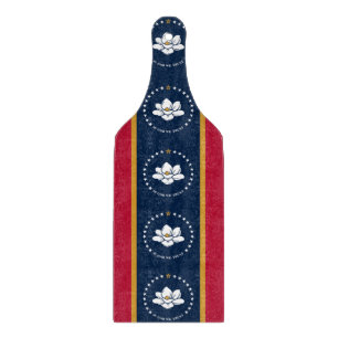 Glas-Schneidbrett-Schieber mit Flagge Mississippi Schneidebrett