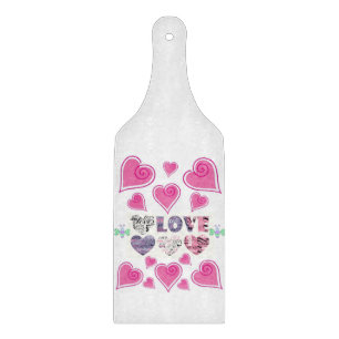 Glas Schneidbrett Valentinstag Schneidebrett
