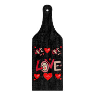 Glas Schneidbrett Valentinstag Schneidebrett