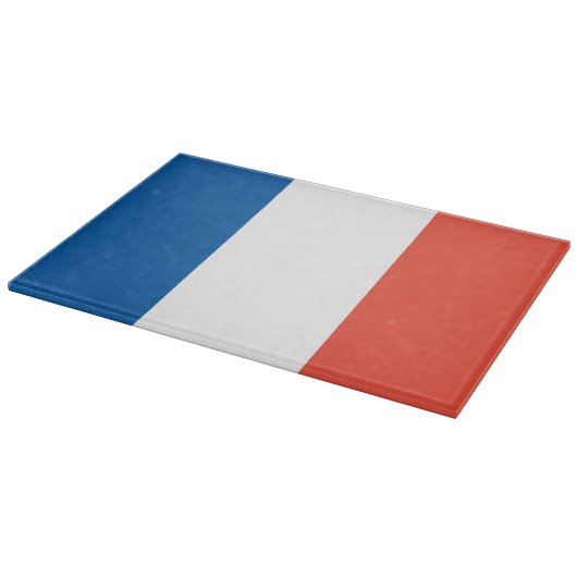 Glas Schneidebrett Frankreich Fahne (Ecke)