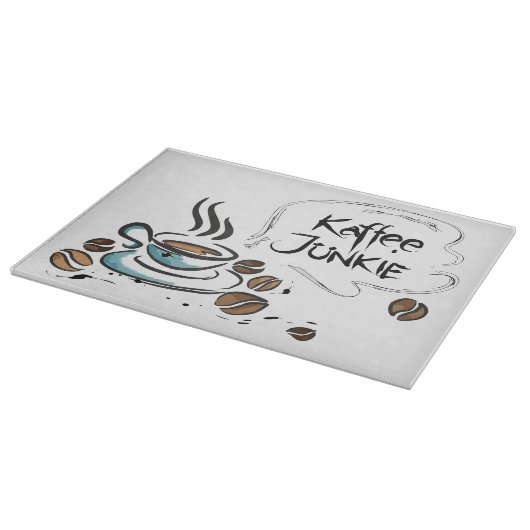 Glas-Schneidebrett Kaffee Schneidebrett (Ecke)