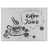 Glas-Schneidebrett Kaffee Schneidebrett (Vorderseite)