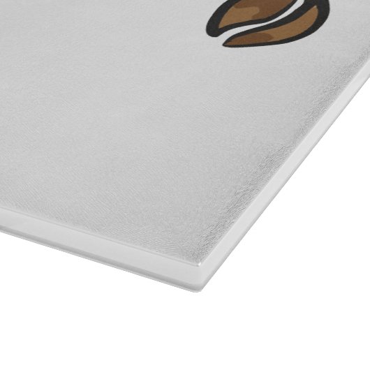 Glas-Schneidebrett Kaffee Schneidebrett (Ecke)