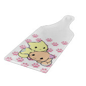 Glas-Schneidebrett KatzenMeow Schneidebrett (Ecke)