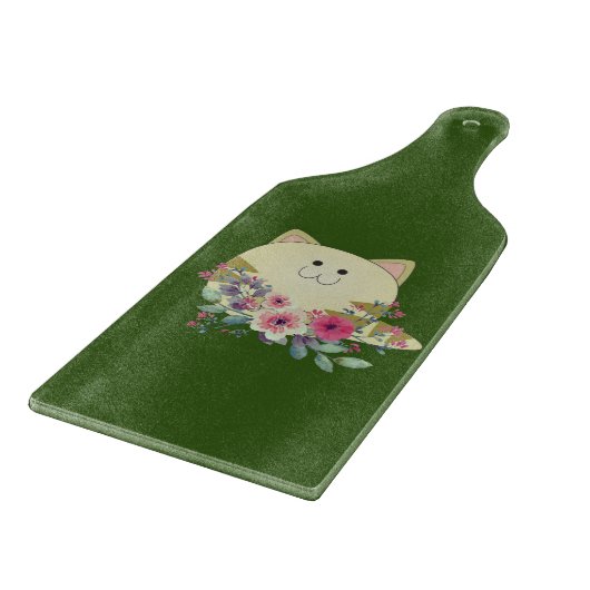 Glas-Schneidebrett KatzenMeow Schneidebrett (Ecke)