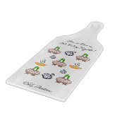 Glas Schneidebrett Onions Knoblauchsuppe gehört un (Ecke)