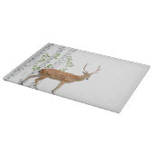 Glas schneiden Hirsch Doe Woodland Buck Schneidebrett (Ecke)