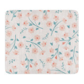 GLAS-SCHNITTSTELLE: PINK-BLUMENPATTER SCHNEIDEBRETT (Vorderseite)