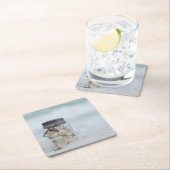 Glas Seashells auf dem Strand | Florida Rechteckiger Pappuntersetzer (Vor Ort)