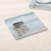 Glas Seashells auf dem Strand | Florida Rechteckiger Pappuntersetzer (angewinkelt)